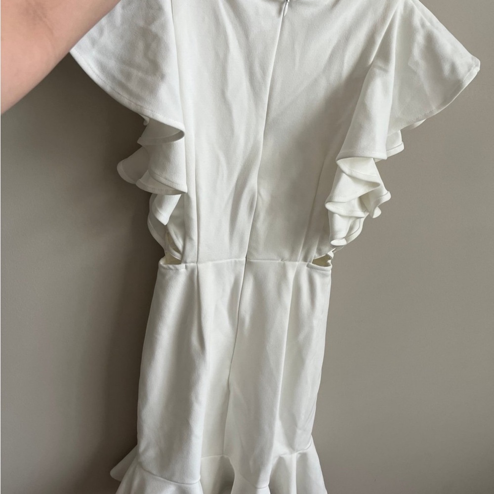 White Ruffle Dress - Picture 3 of 5